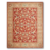 9x12 Traditional Full Pile Red Savonnerie Hand Knotted Wool Ornate Design Oriental Area Rug